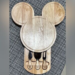 Mickey Mouse Wooden Cheese Board Set